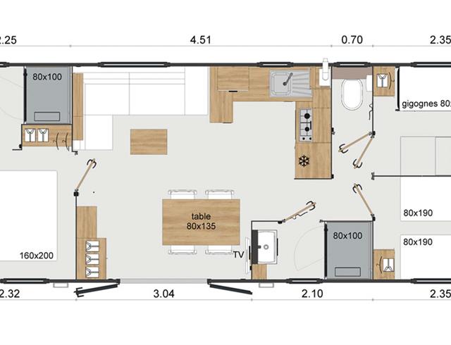 MOBIL HOME PREMIUM VUE MER 3 Chambres PLOMODIERN  SAINT NIC PENTREZ